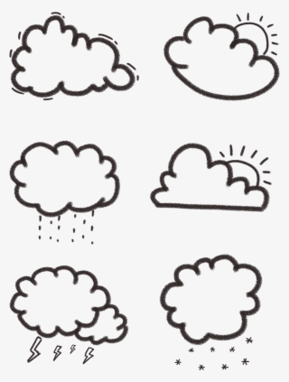 Nubes Blancas Pintadas A Mano Colección De Elemento - Cloud