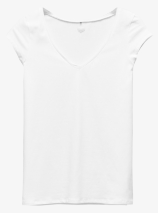 V Neck T Shirt White - Active Shirt