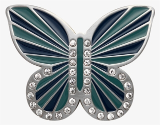 Aqua Blue Butterfly Buckle - Lycaena