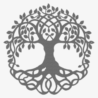 Tree Of Life Metal Wall Art Sign - Black And White Tree Of Life Clip Art