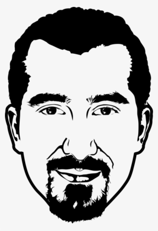 Bassel Khartabil Beard Stencil Black And White - Beard Stencil Black White