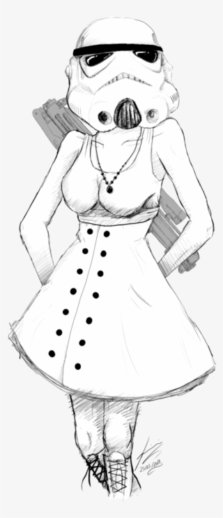 Stormtrooper Cutie Sketch - Sketch Of Stormtrooper