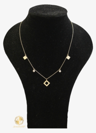 Female Necklace With Rhombus - Chain