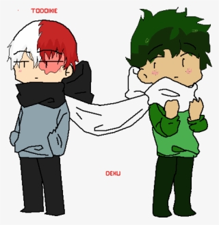 Todoroki And Deku - Cartoon