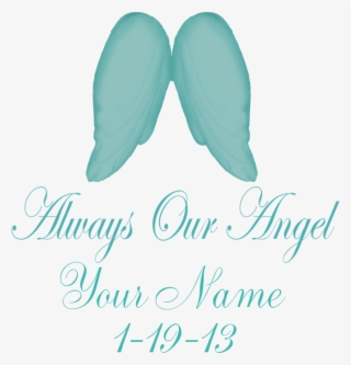 Always Our Angel Blue Banner - Calligraphy