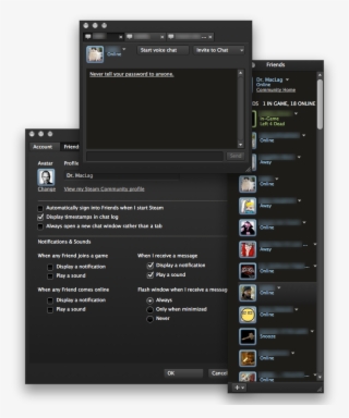 Other Windows - New Steam Friends Window