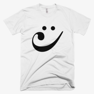 Happy Bass Clef Smiley T-shirt - Don T Panic It's Organic T Shirt