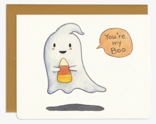 Sweet Ghost Greeting Card - Cartoon
