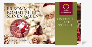 Christmas Medal 2014 Blister Pack - Santa Claus