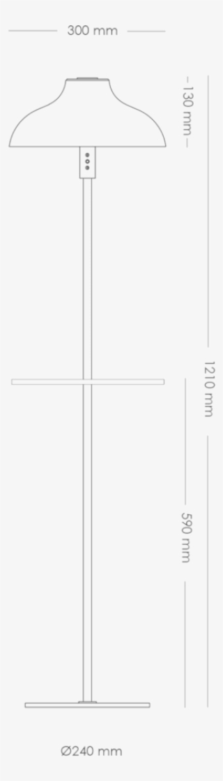 Bolero Floor Lamp Small With Table - Lighting