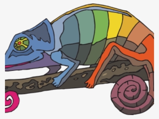 Chameleon Cliparts - Rainbow Chameleon