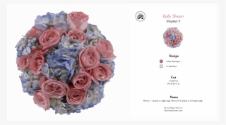 Fbn Arrangement And Recipe 0001 Gem Baby Shower - Garden Roses