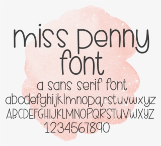 Miss Kate Miss Penny Font For Scrapbooking, Card Making, - Tan