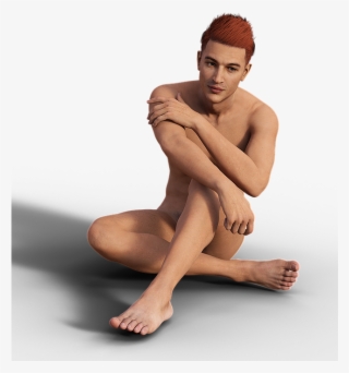 Man Sitting Naked Casual Sexuality Young Male - Human Sitting Naked