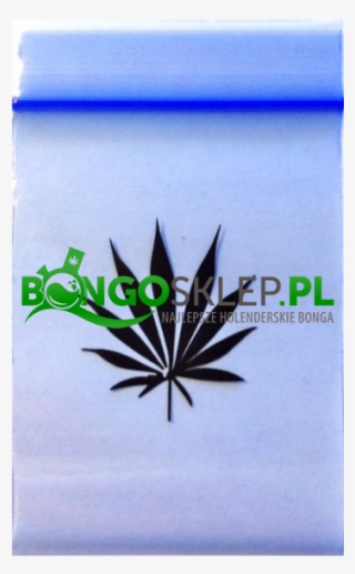 Weed Zip Lock Bags Blue 100 Pcs - Woreczki Strunowe Z Liściem