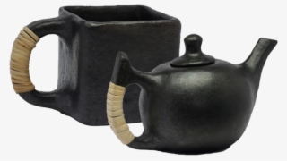 Giskaa Combo Of Longpi Black Pottery - Teapot