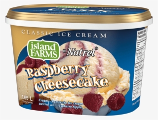 Creamy Cheesecake Ice Cream Swirled With Raspberry - Island Farms