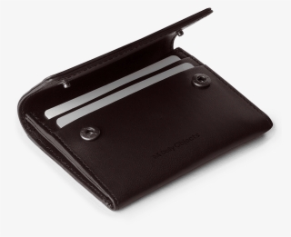 Dailyobjects Black Real Leather Flip Top Card Wallet - Wallet