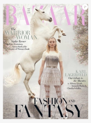 Sophie Turner En Couverture Du Magazine Anglais "harper's - Poster