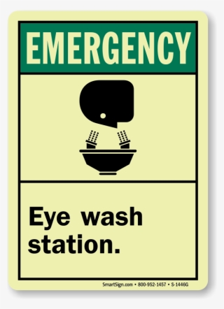 Emergency Eye Wash Station Sign - Poster