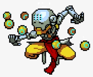 Zenyatta Pixel Art - Overwatch Pixel Spray Grid