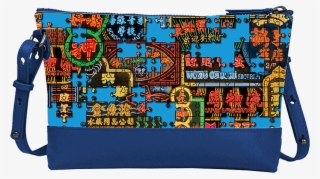 Trapezoid Leather Crossbody - Wristlet