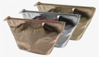 Simply Simple Trapezoid Gusseted Metallic Cosmetics - Shoulder Bag