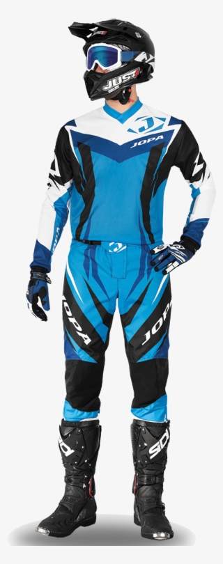 Motocross Gear Blue White