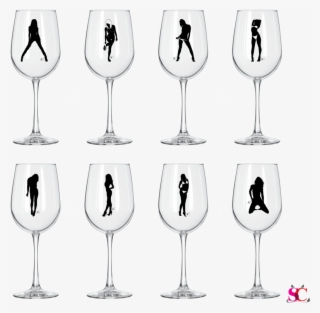 8 Sexy Woman Glasses - Wine Glass