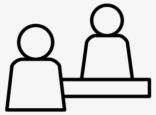 Icon Of Two People In A Consultation Clipart , Png