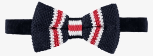 Knitted Bow Tie Navy Blue