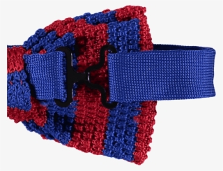 Bow Tie Knitted Blue Red - Crochet