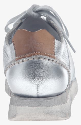 Star Dust Women's Sneaker In Silver Back View - Suede