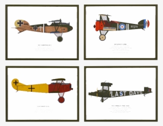 Set Of 4 Large Vintage Airplanes - Propeller-driven Aircraft