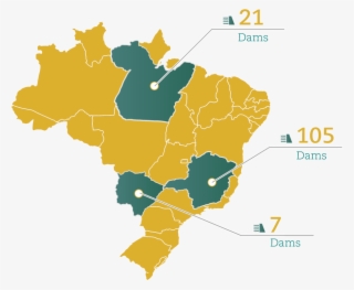 Barragens No Brasil - Brazil 2019 Map