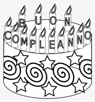 Happy Birthday Cake Clipart - Birthdaycakeblack And White