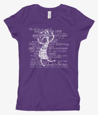 Dance Sayings Imprint On Girl's Tee Shirt - Reindeer