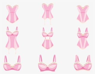 Pink Bustier Icons Vector - Lingerie Icones Png