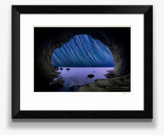 Star Trails In Sea Cave - Picture Frame