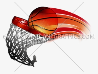 Basketball Clipart Item - Basketball With Swoosh Png