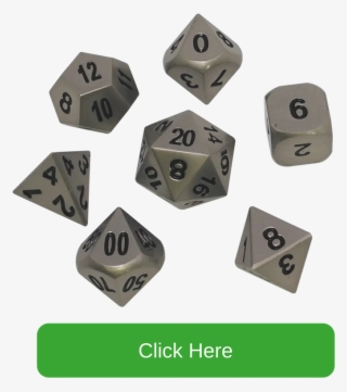 Dull Silver Color With Black Numbers Metal Dice - Dice Game
