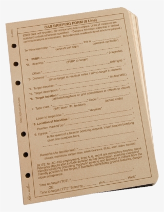 Loose Leaf Tams Paper - Close Air Support 5 Line