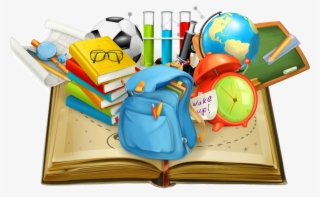 School Vector Books Student In Supplies Education Clipart - Education Border Design Png