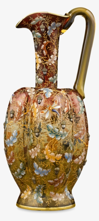 Moser Amberina Glass Pitcher - Vase