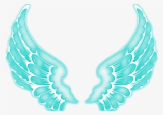 #angel #angels #wing #wings #fairy #ftestickers #blue - Neon Angel Wings Png