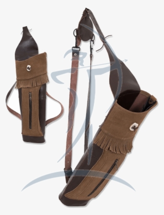 Buck Trail Big Stack Leather/suede Back Quiver [pkr - Bowie Knife