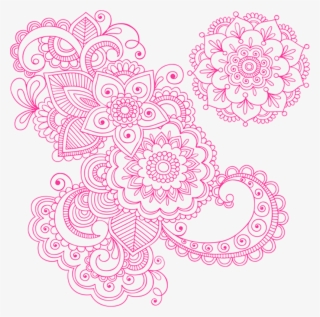 Paper-cut Tattoo Vintage Henna Mehndi Pattern Drawing - Paisley Tattoo Design