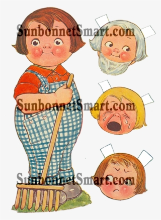 Vintage Boy Farmer Paper Doll - Dolly Dingle Paper Dolls