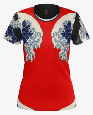 Great Waves Of Rising Sun Equil T-shirt - Great Wave Off Kanagawa