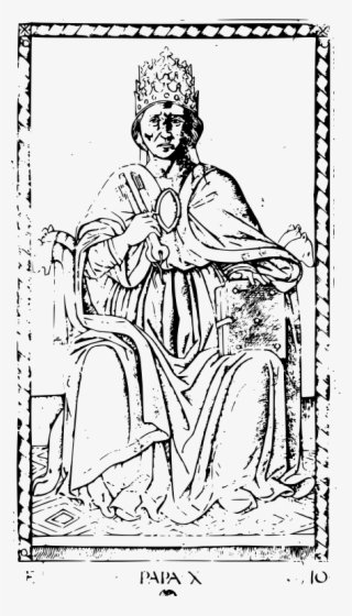 This Png File Is About Tarot , Magic , Occult , Tarocchi - Pope, Plate Ten From The Ranks